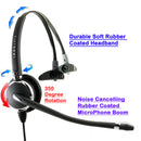 Innotalk Deluxe Monaural Headset + Short 2.5 mm headset adapter in Plantronics Compatible quick disconnect