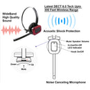 Desk Phone and Computer Phone Wireless Headset with Remote Answering Handset Lifter (Explorer)