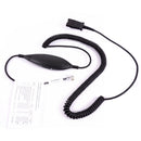 Universal RJ9 Headset Adapter - Plantronics Compatible quick disconnect