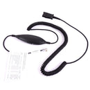RJ9 Headset Universal - Swiveling Wide band Receiver Best Pro Monaural Headset + Universal Compatibiity RJ9 Headset Adapter