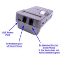 Headset Amplifier with Plantronics Compatible QD Voice Tube Pro Binaural Headset at Call Center for Most Desk Phone