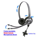 Plantronics Compatible U10P Cord Combo Luxury Pro Desk Phone Binaural Headset