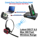 Desk Phone and Computer Phone Wireless Headset with Remote Answering Handset Lifter (Explorer)