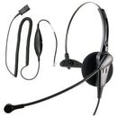 RJ9 Headset Universal - Plantronics compatible QD - Cost Effective Monaural Headset + Universal Compatible RJ9 cord
