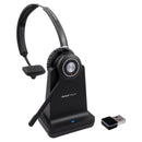 Professional Single Speaker Wireless Bluetooth Headset with Noise Cancel Microphone as Special Phone Call Headset Headphone including USB Dongle for All Computer Softphones, iPhone