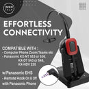 Panasonic KX-NT543, KX-NT546, KX-NT553, KX-NT556, KX-NT560, DT543, DT546 and Computer Unified Wireless Headset