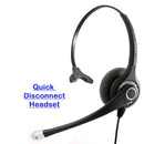 Phone headset - Sound Emphasis Monaural Headset with Plantronics Compatible QD, Noise cancelling Mic with Shock protection.