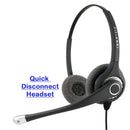 Phone headset - Sound emphasis Pro Binaural Headset built in Plantronics Compatible QD as Call Center Headset
