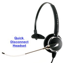 Phone headset - Changeable Voice Tube Professional Monaural Office Headset built in Jabra GN netcom Compatible QD