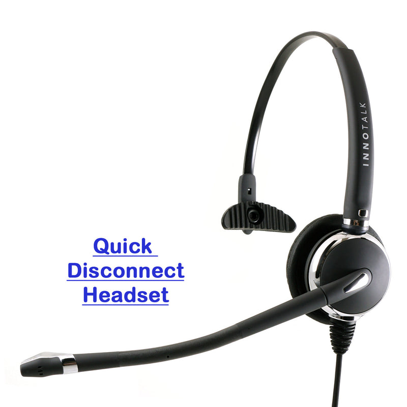 Elegant Phone headset - Noise Cancel Mic and Wideband Receiver Monaural Headset as Office Headset in Jabra Compatible QD