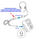 RJ9 Headset Universal - Jabra compatible QD - Professional Economic Binaural headset + Universal Compatibility RJ9 cord
