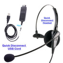 Cost effective Professional USB Headset, Durable Call center headset for VoIP Softphone of PC,  Jabra compatible QD