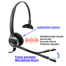 Elegant Phone headset - Noise Cancel Mic and Wideband Receiver Monaural Headset as Office Headset in Jabra Compatible QD