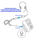 Plantronics Compatible QD 2.5mm Headset Combo, Best Pro Binaural Headset with 2.5 mm headset jack as Office Headset