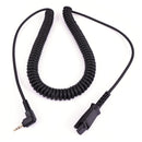 Plantronics Compatible QD 2.5mm Headset Combo, Best Pro Binaural Headset with 2.5 mm headset jack as Office Headset