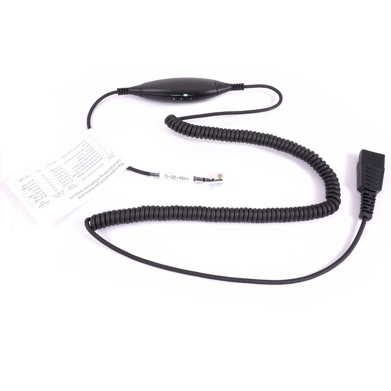 RJ9 Headset Universal - Jabra compatible QD - Professional Economic Binaural headset + Universal Compatibility RJ9 cord