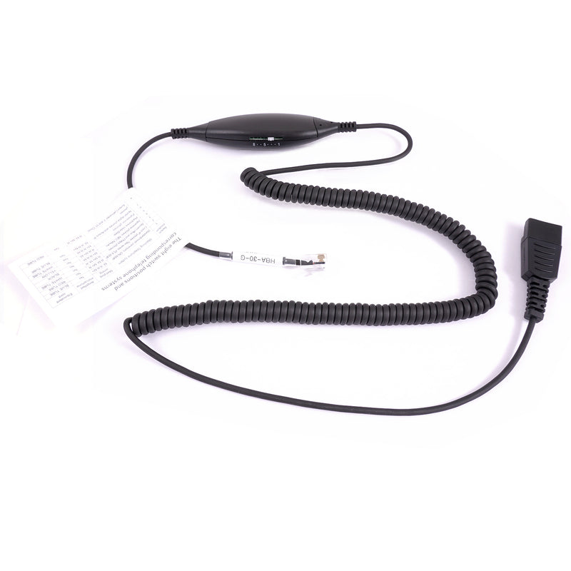 Universal RJ9 Headset adapter - Jabra compatible quick disconnect