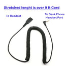 Voice Tube Mic 3.5mm Computer Monaural Headset - Changeable Voice Tube with Swiveling Speaker Professional Monaural Headset