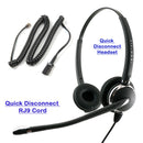 Plantronics Compatible U10P Cord Combo Luxury Pro Desk Phone Binaural Headset