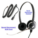 Plantronics Compatible u10p QD Voice Tube Pro Binaural Headset for Office Headset