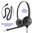 Superb Sound Professional Binaural Headset + U10 Phone Headset Adapter as Office Headset