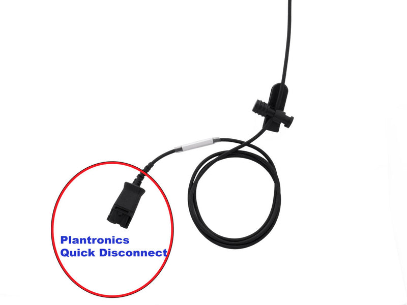 Phone headset - Cost Effective Call Center Binaural Headset with Noise Cancelling Micriphone built in Plantronics Compatible QD