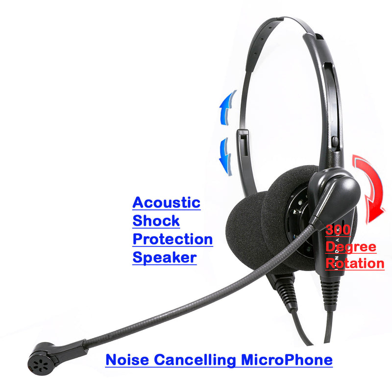 Phone headset - Jabra Compatible quick disconnect, Economic Customer Representative Binaural headset - Noise Cancel Mic.