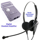 Digital Headset Amplifier with Cost Effective Customer Service Binaural headset Phone Headset Package